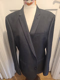 Mens Next Size 44R Grey Pinstripe Lined Padded Blazer