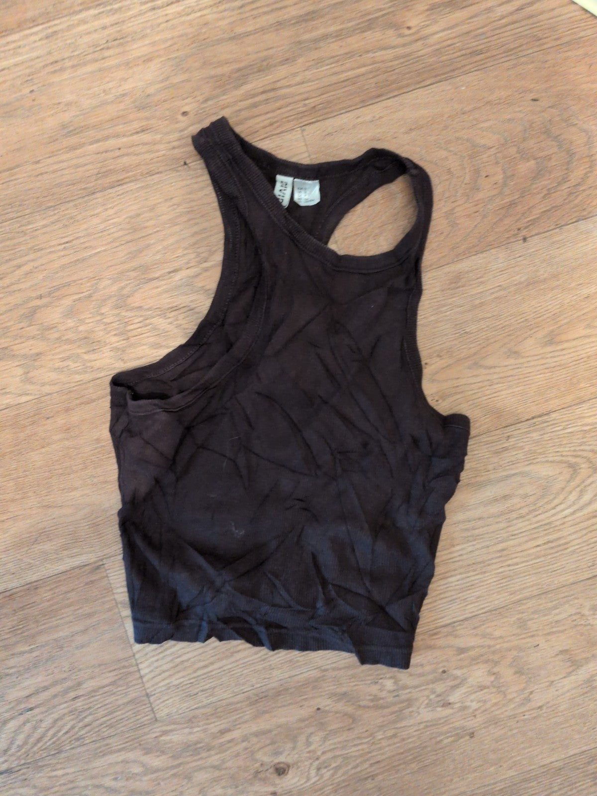 Divided Small Dark Brown Sleeveless T-shirt