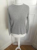 Ladies Dorothy Perkins Size 14 Grey Long Sleeved Ribbed Jumper