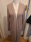 Ladies Primark Size 14-16 Bronze Long Length Long Sleeved Cardiagn