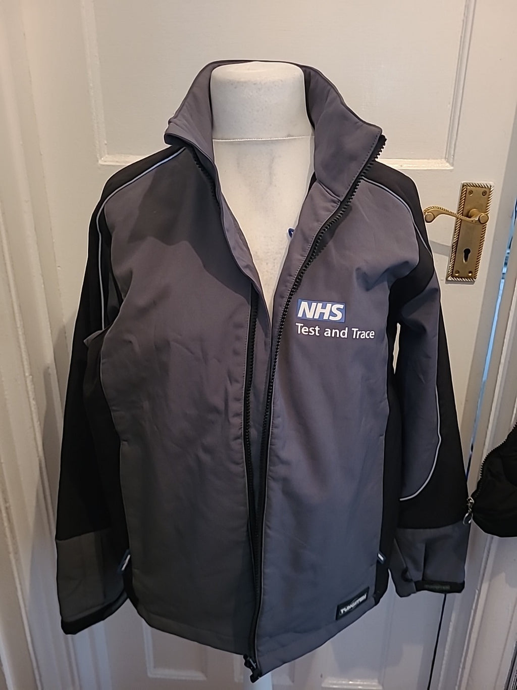 Mens Tungsten Size Large Grey And Black Warm Coat