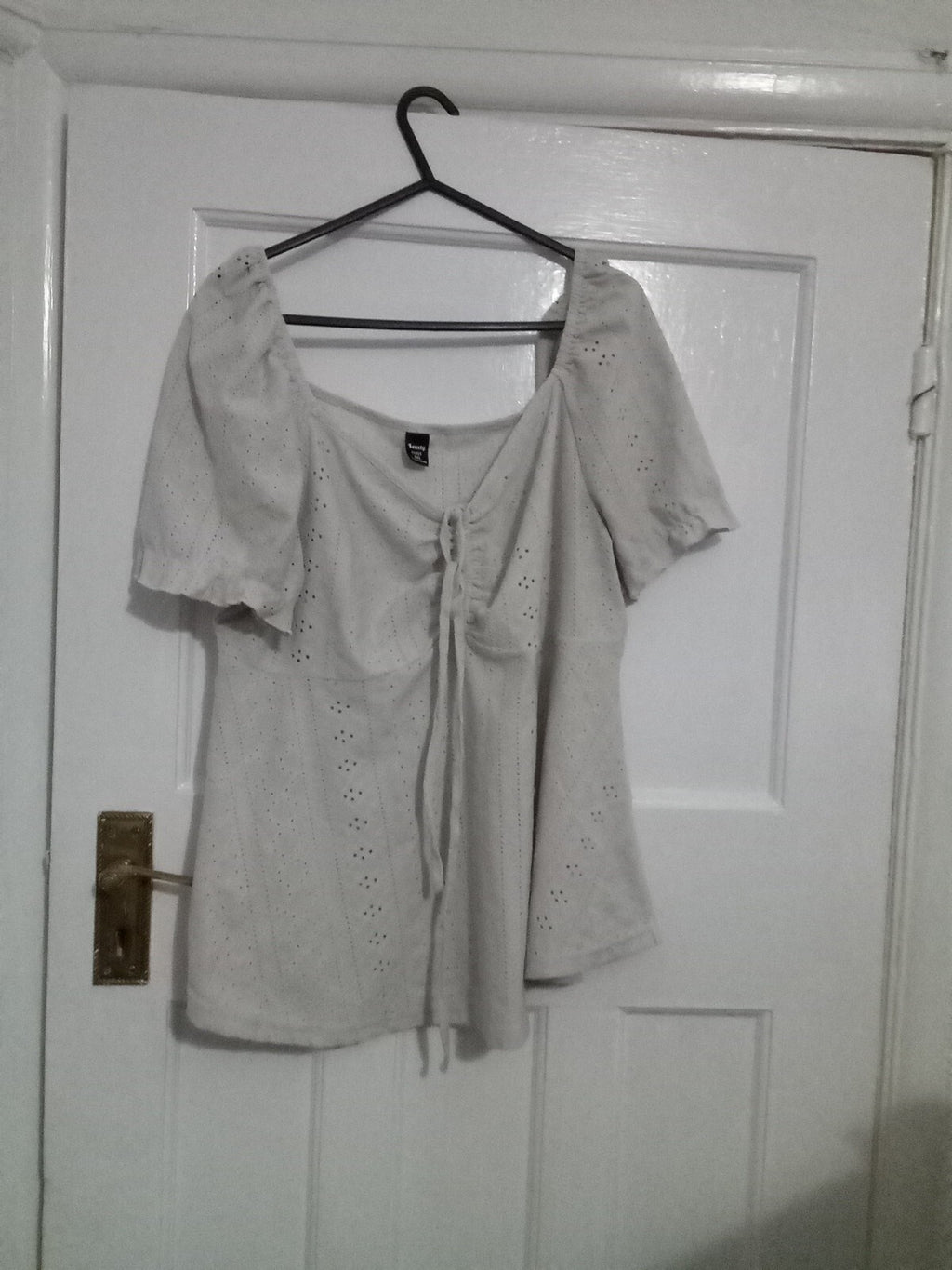 Ladies Seasty Curve 1xl Off White Short Sleeved Top