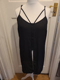 Ladies Primark Size 18 Black Sheer Sleeveless Blouse