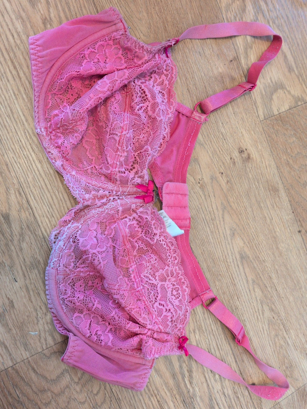 George 40D Pink Wired Floral No Pad Bra