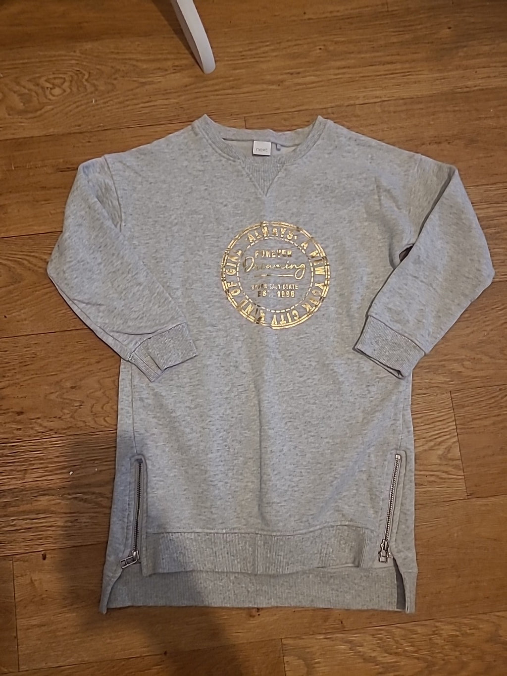 Girls Size 8 Years Grey Long Sleeve Jumper