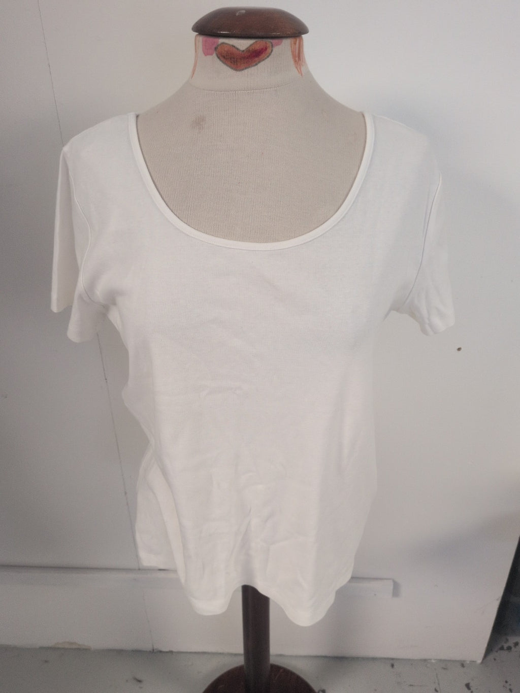 Marble Large White Short Sleeve T-shirt