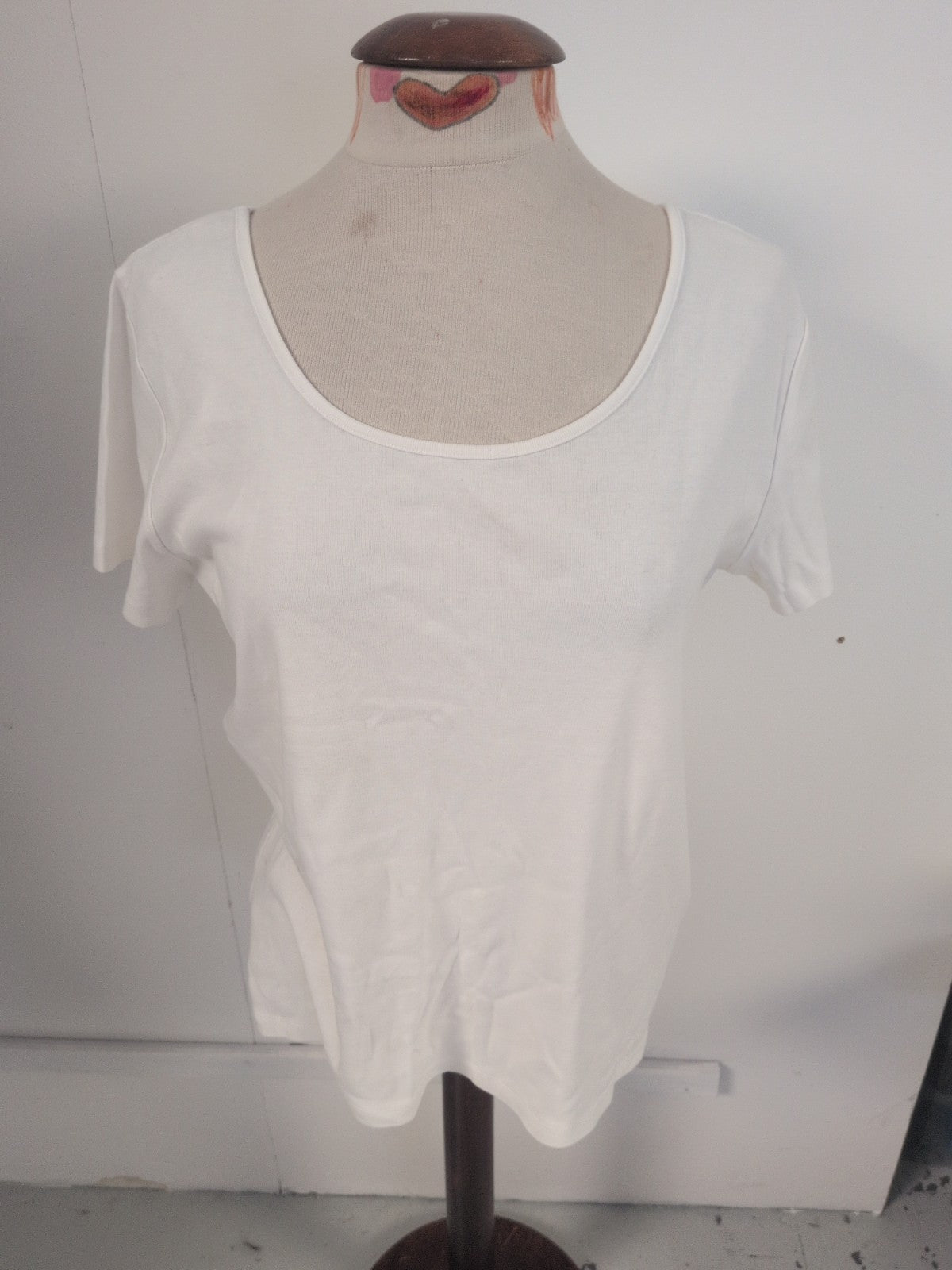 Marble Large White Short Sleeve T-shirt