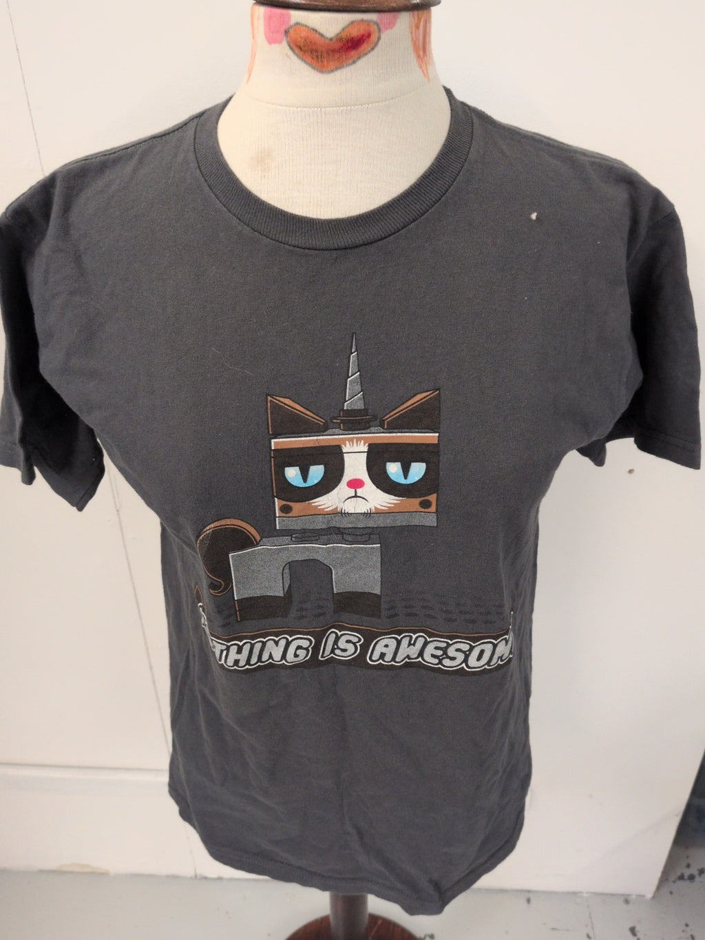 Tee Fury Small Cotton Grey Printed Short Sleeve T-shirt