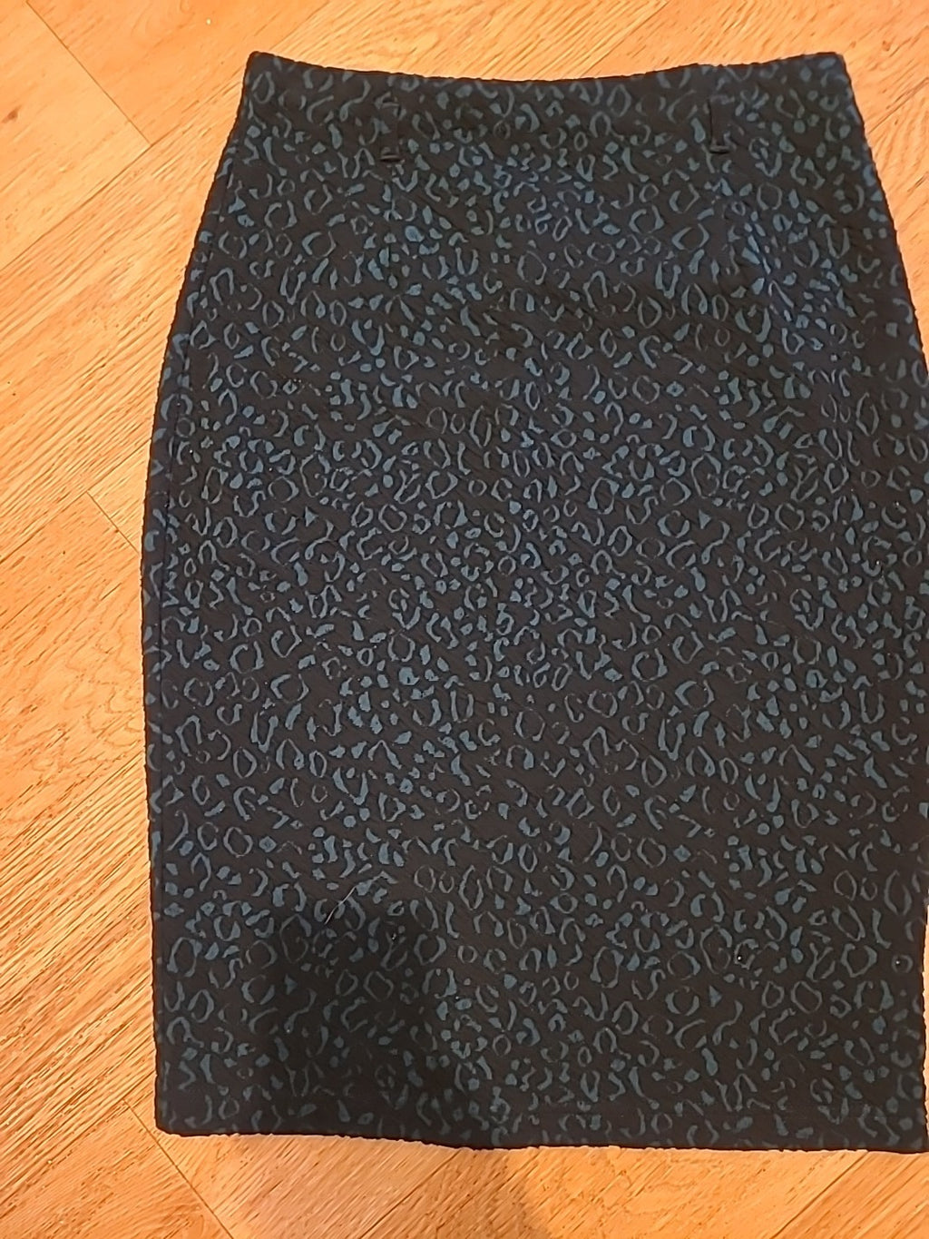 Ladies Principles Size 10 Dark Green/Black Elasticated Pencil Skirt