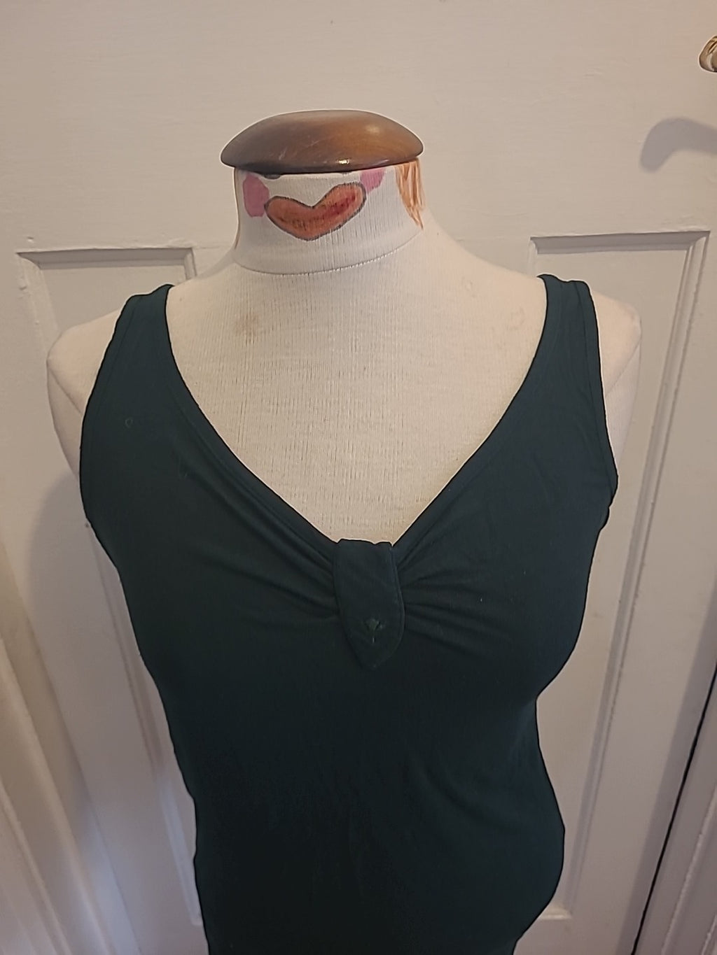 Ladies Crystalcups Size L/XL Green Sleeveless Cami Top