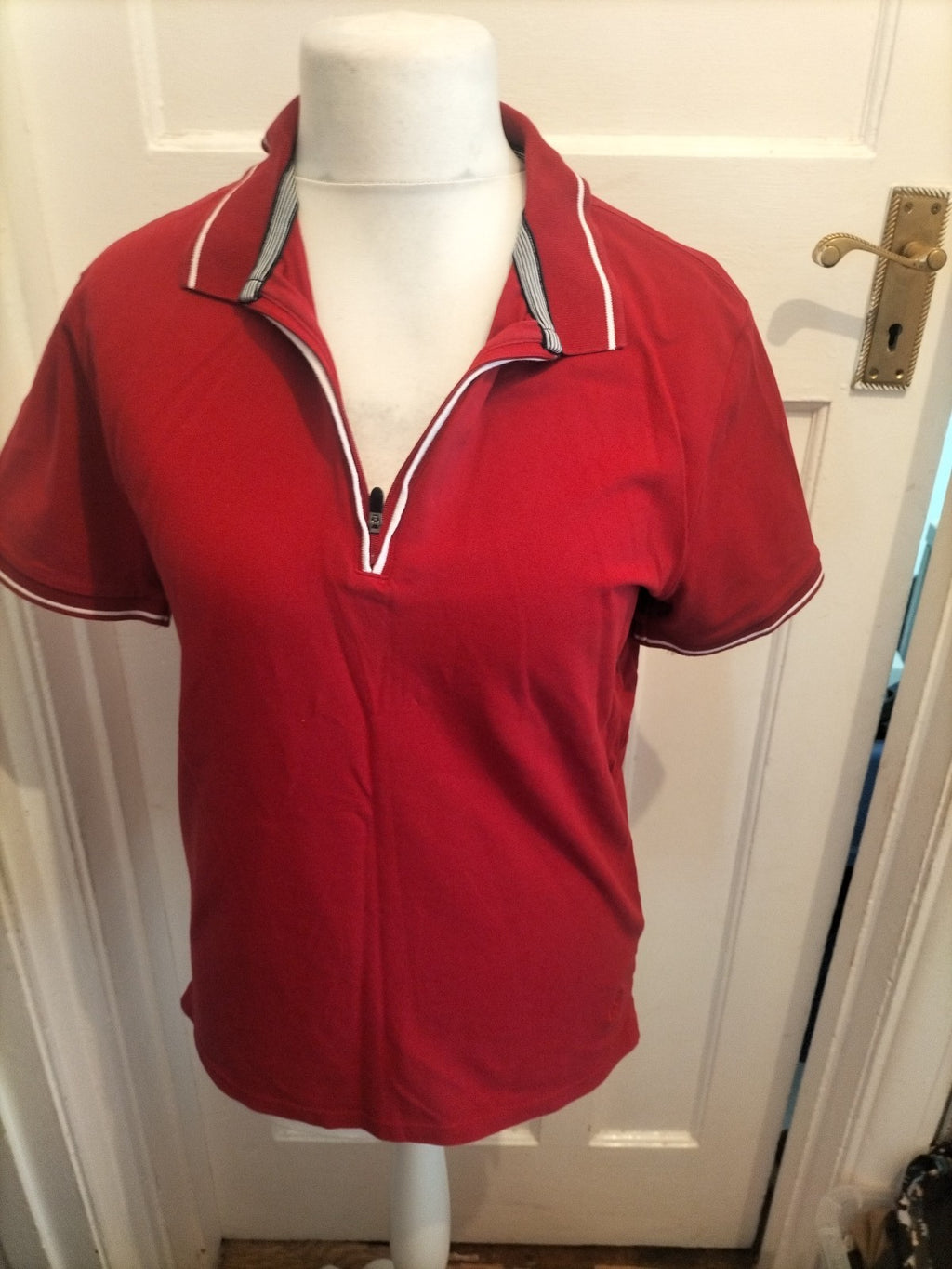 Blue Harbour Medium Tailored Fit Red Short Sleeve Polo