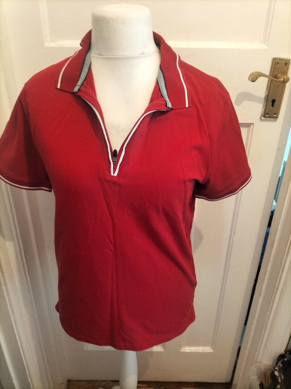 Blue Harbour Medium Tailored Fit Red Short Sleeve Polo