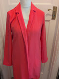 Ladies Cameo Rose Size 12 Pink Open Long Sleeve Longline Blouse Open
