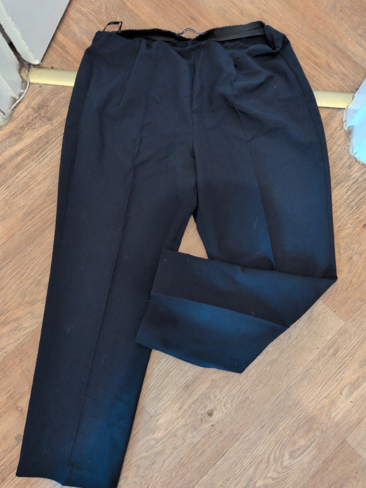 Ladies Bonmarche Size 18 Dark Navy Elasticated Trousers Straight