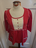 Ladies Ness Size Medium Cerise Mid Sleeved Tshirt