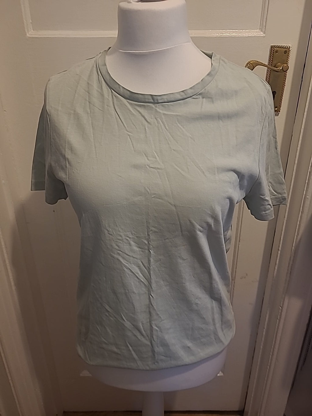 Ladies Tu Woman Size 12 Regular Fit Pale Blue Short Sleeved Tshirt