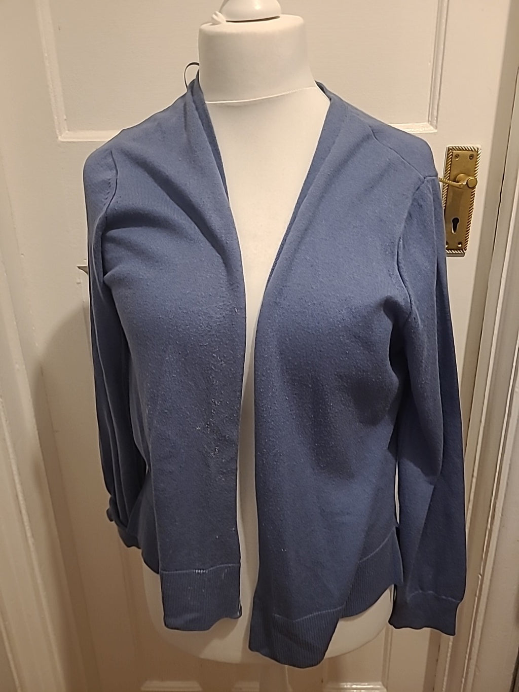 Ladies Tu Size 16 Blue Long Sleeved Open Cardigan