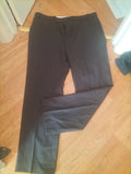 Marks And Spencer 40/33 Brown Pinstripe Wool Blend Trousers