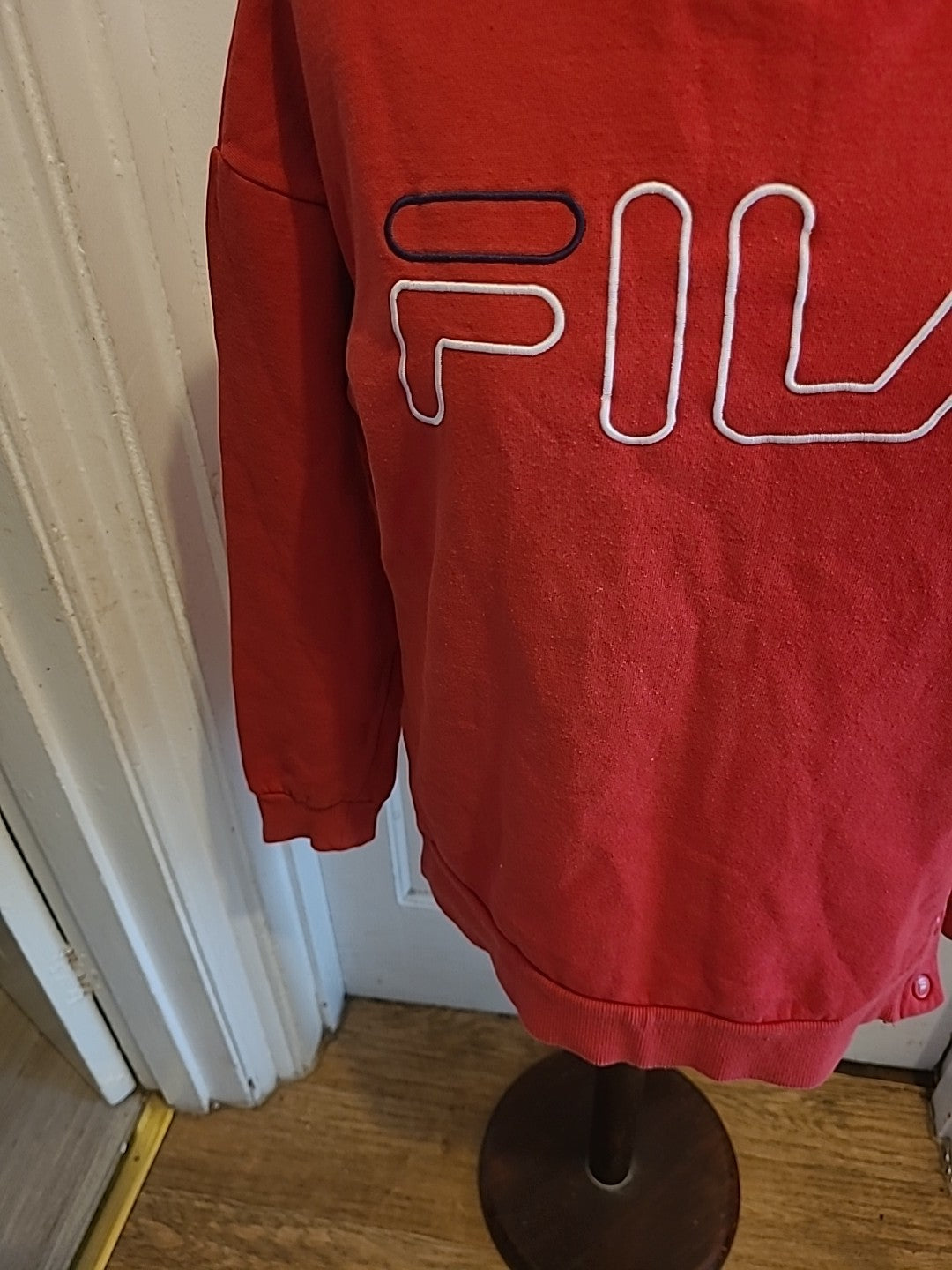 Ladies Fila Size 10 Red Long Sleeved Pullover Jumper