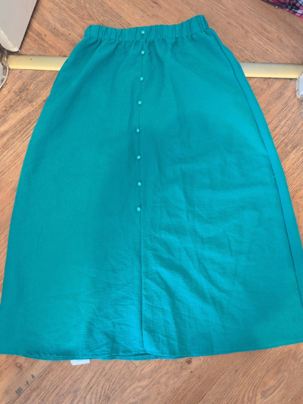 Shein Small Turquoise Elasticated Midi-Long Skirt