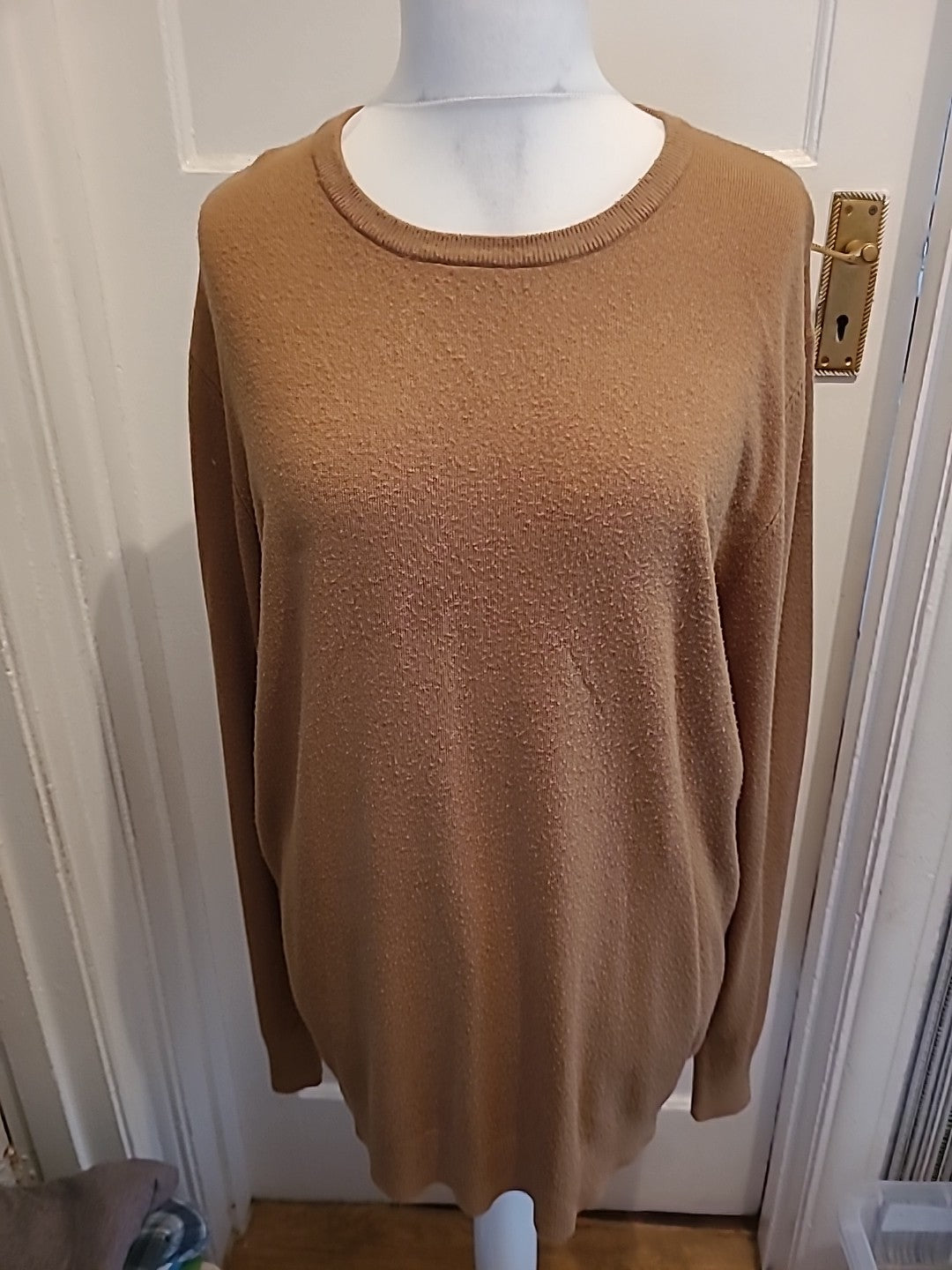 Mens Primark Size 2XL Brown Lightweight Pullover Jumper