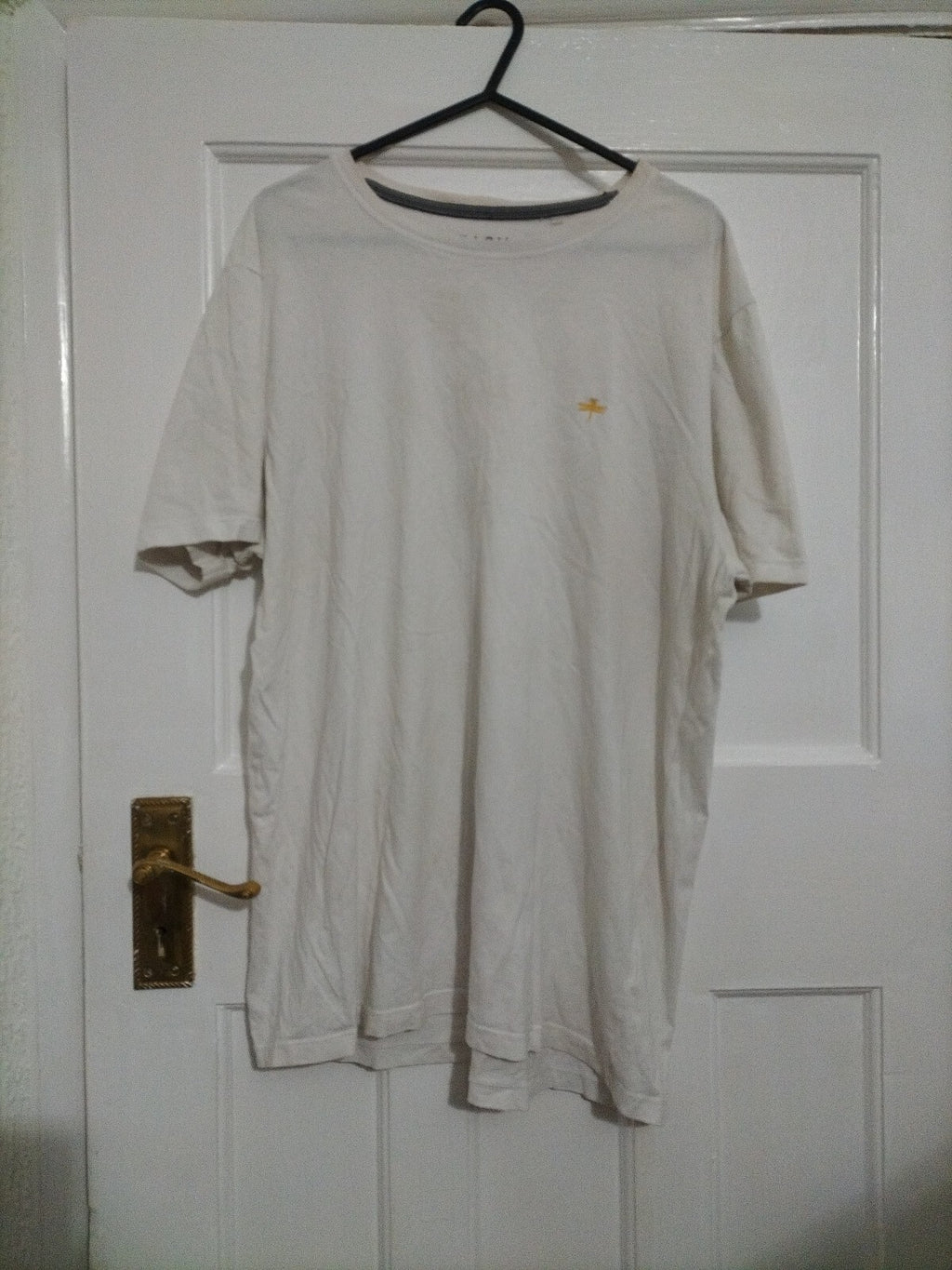 Men's Easy Slim Fit XL White Short Sleeve Top