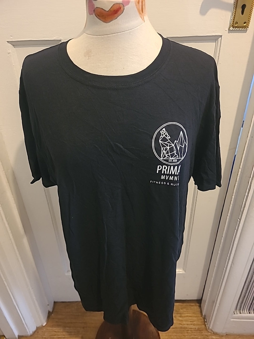 Mens Gildan Size Large Black Primal Fitness Short Sleeved Tshirt