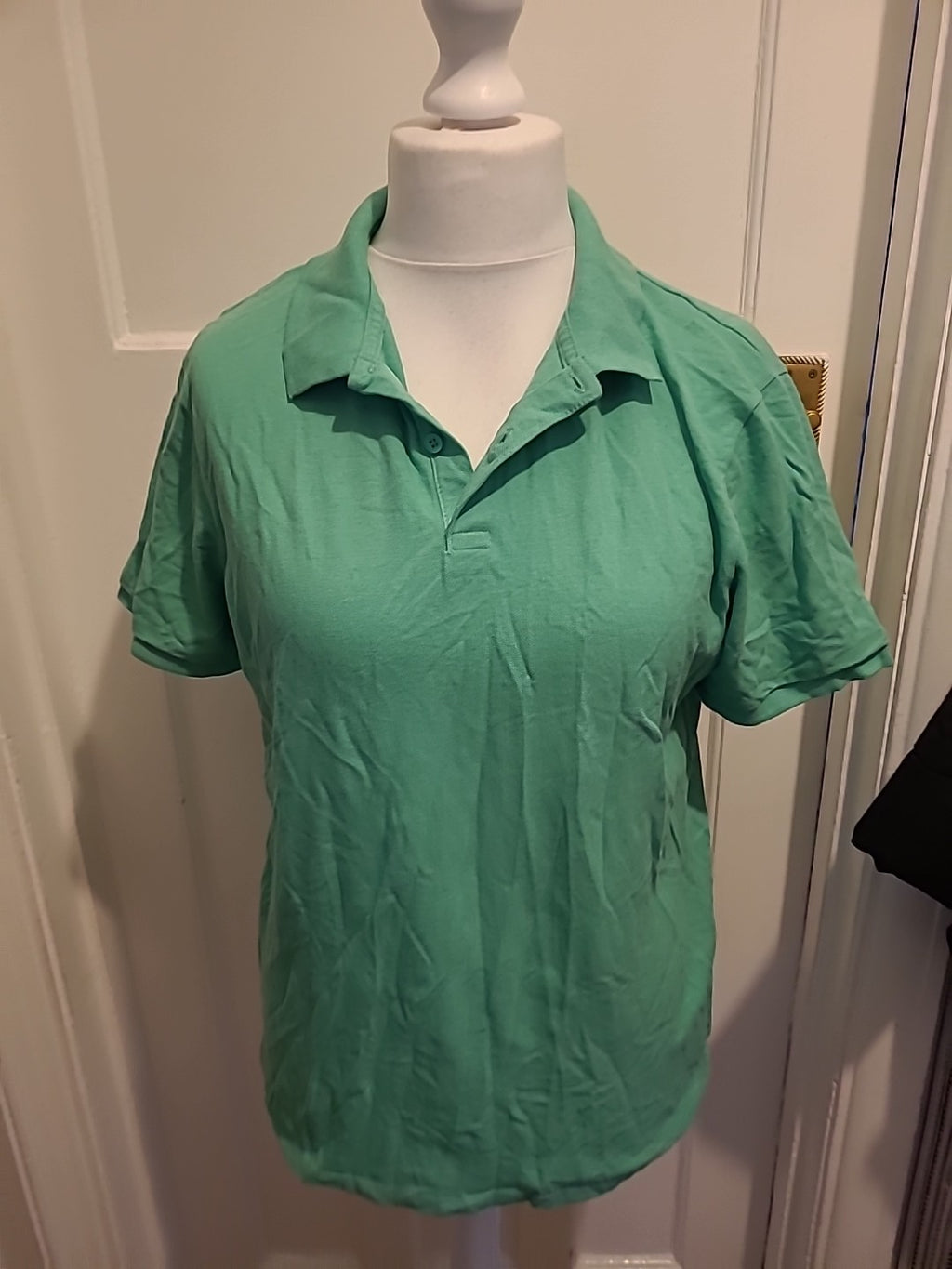 Mens Primark Size L Green Short Sleeved Polo