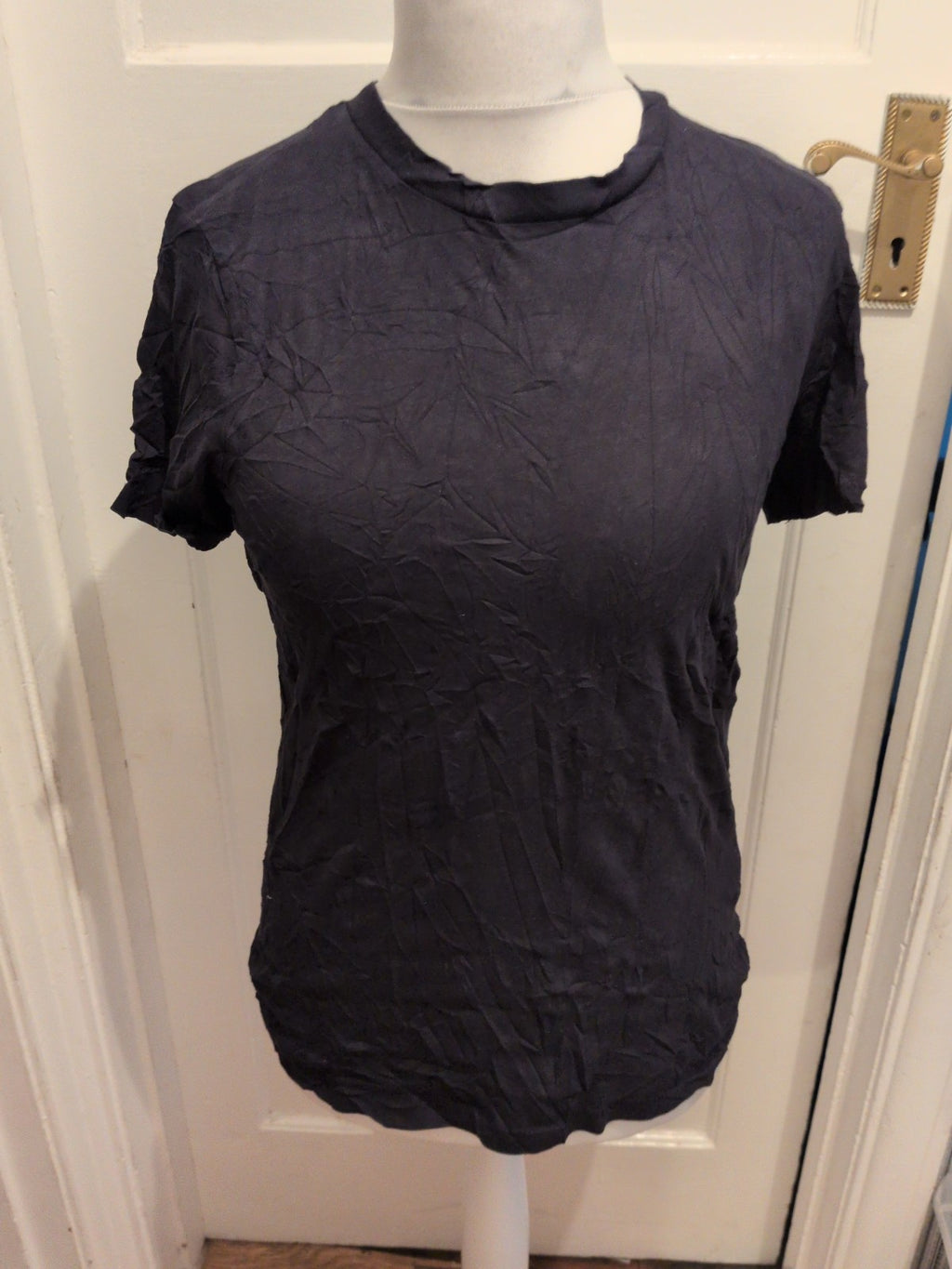 Ladies Selected M Black Short Sleeve T-shirt