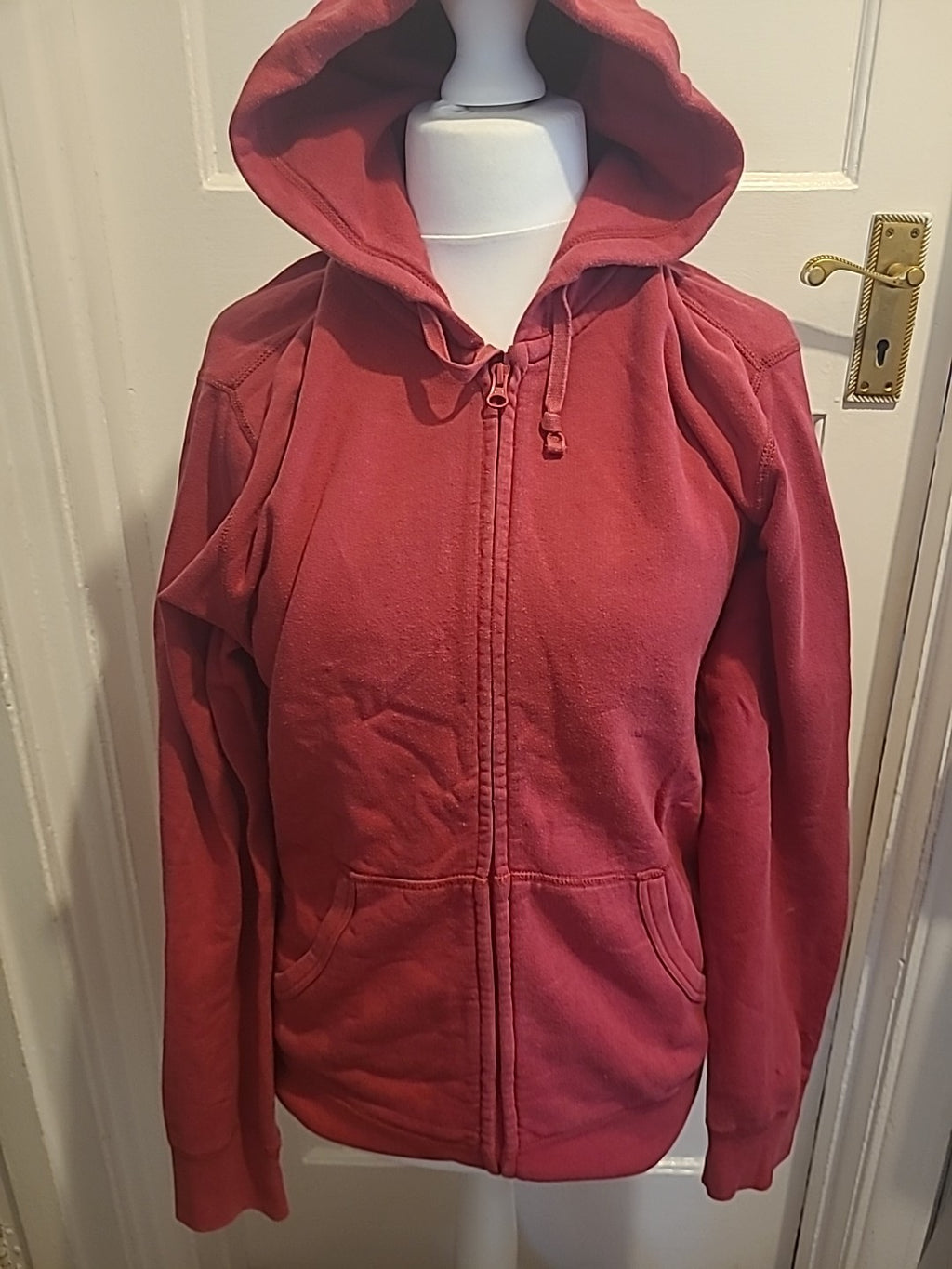 Mens Sweat Shirts Size Large Cerise Zipped Jacket