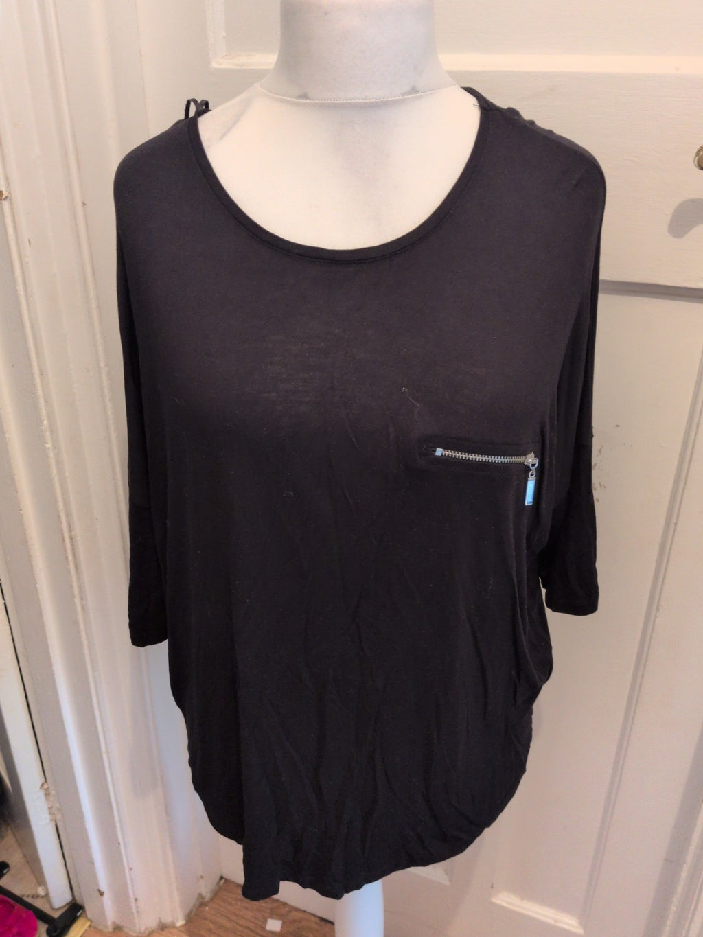 Peacocks 14 Black Half Blouse Blouse