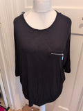 Peacocks 14 Black Half Blouse Blouse