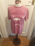 Mens Criminal Size Medium Red Print Tshirt