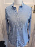 Zara Medium Slim Fit Blue Fancy Oxford Shirt