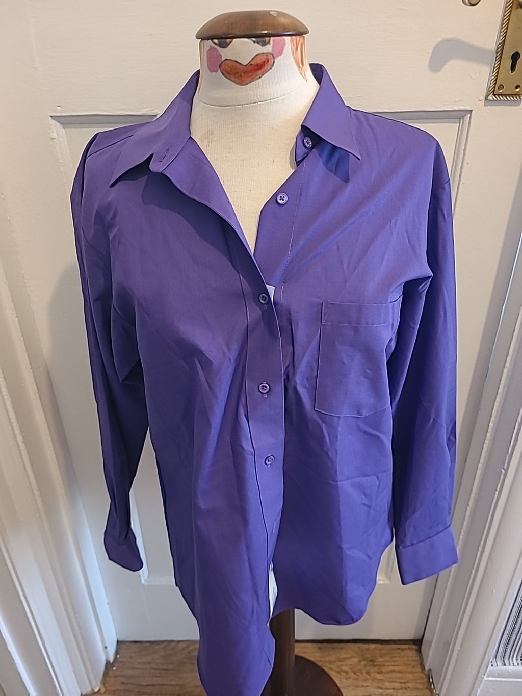 Ladies Foxcroft Size 10 Vintage Purple Shirt