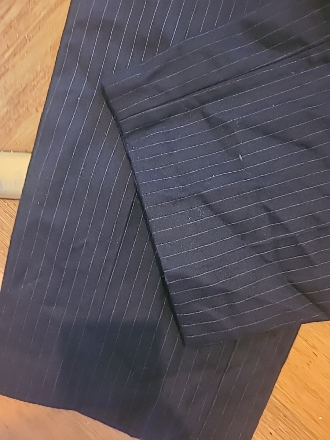 Mens Size 34" Navy Striped Trouser