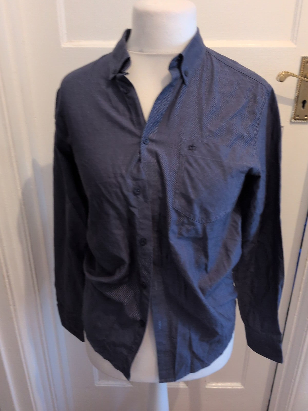 Merc London Small Navy Long Sleeve Shirt