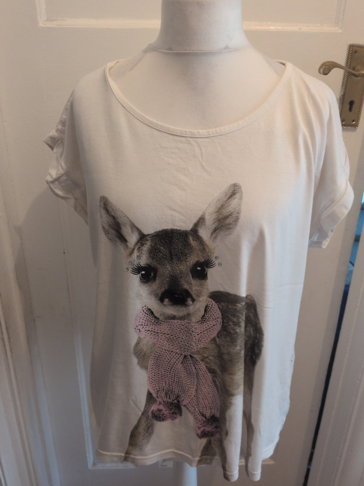 Ladies Reindeer Top With Diamonte Detail Size Xl Dream More