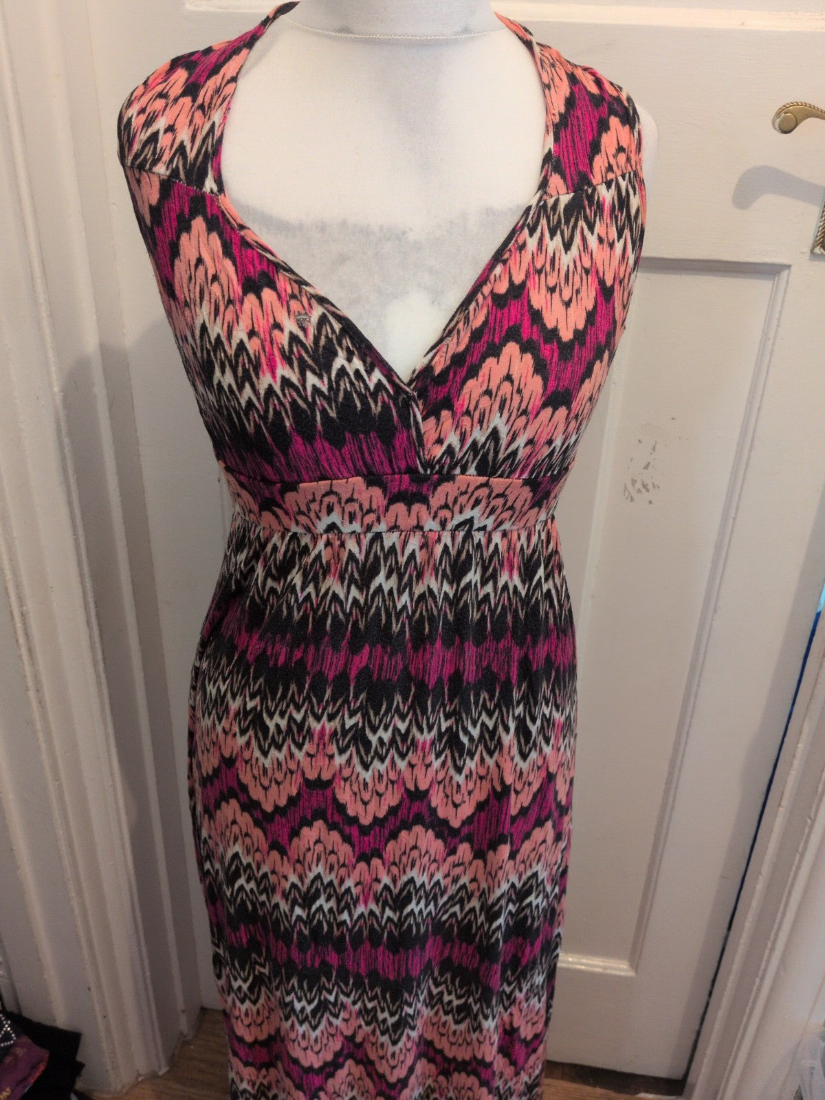 12 Multicoloured Long Length Sleeveless Summer Dress