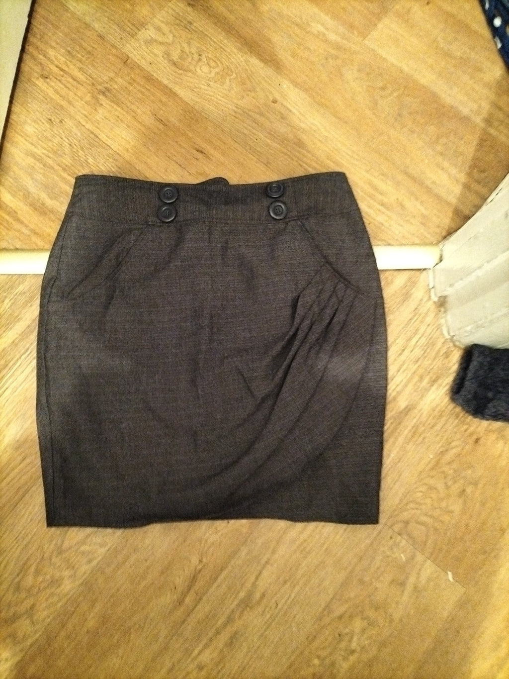 Ladies Next Size 14 Charcoal Fleck Lined Skirt