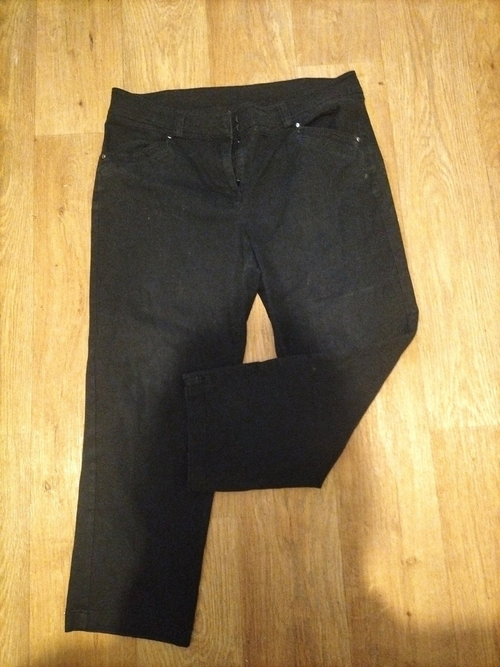 Ladies Wallis Size 12 Black Cropped Jeans