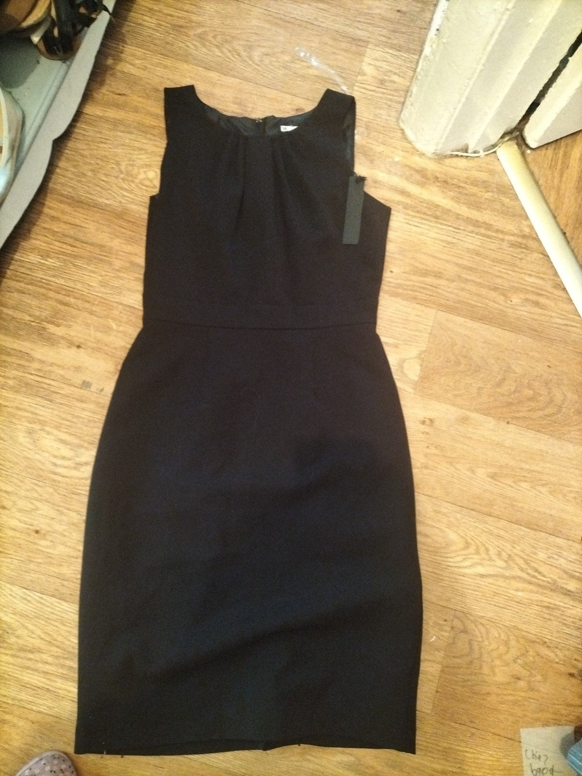 Brand New Ladies Pianco Size 10 Black Lined Sleeveless Dress