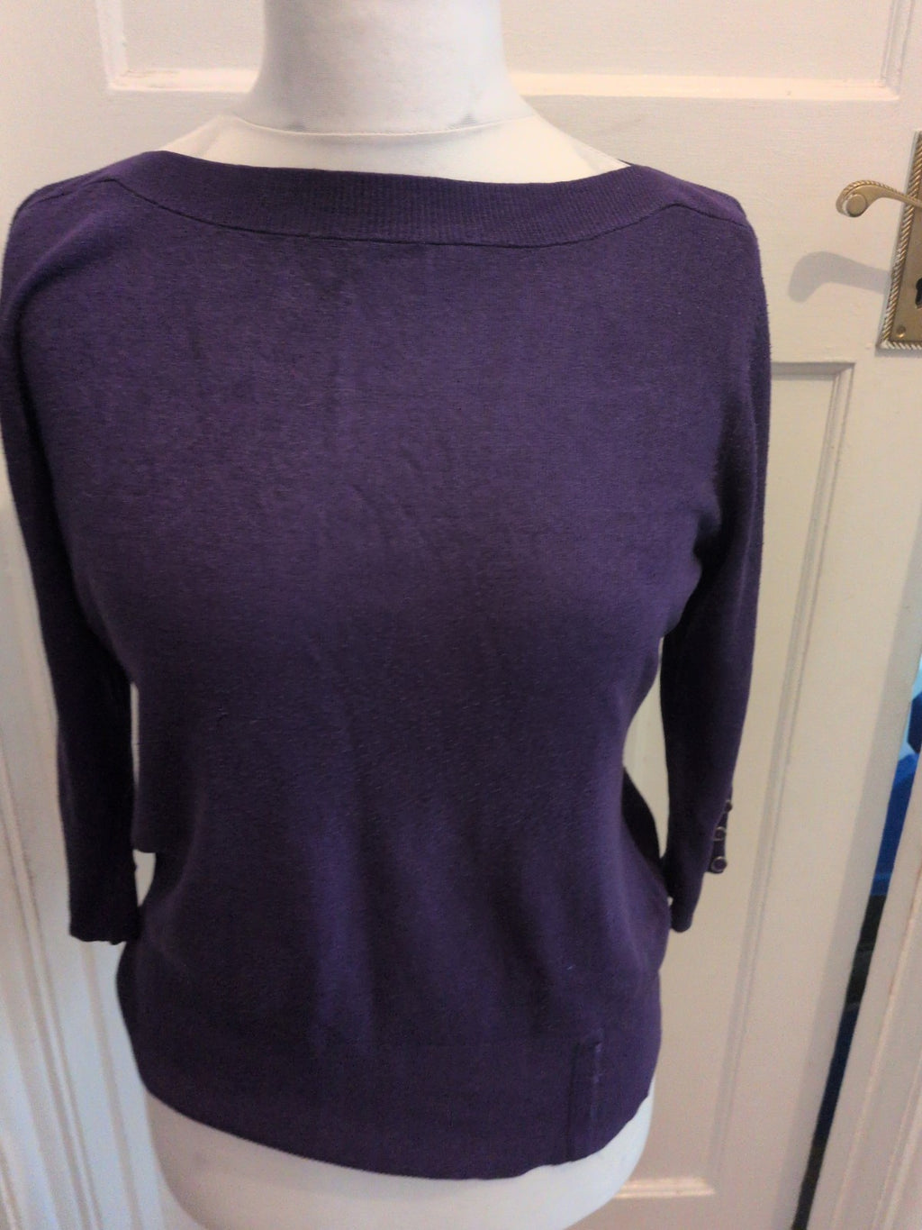 BHS 16 Petite Purple Long Sleeve Pullover Jumper