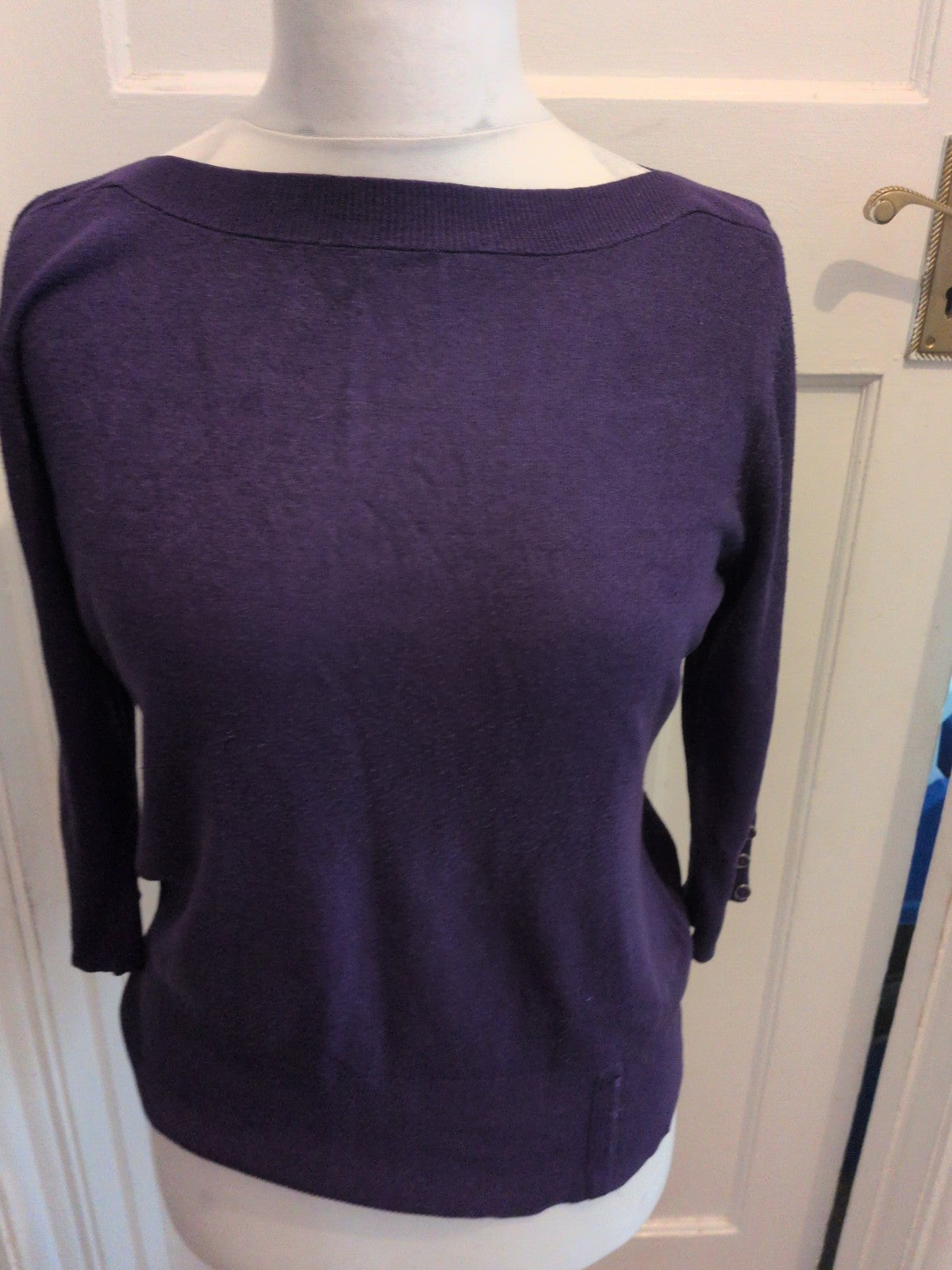 BHS 16 Petite Purple Long Sleeve Pullover Jumper