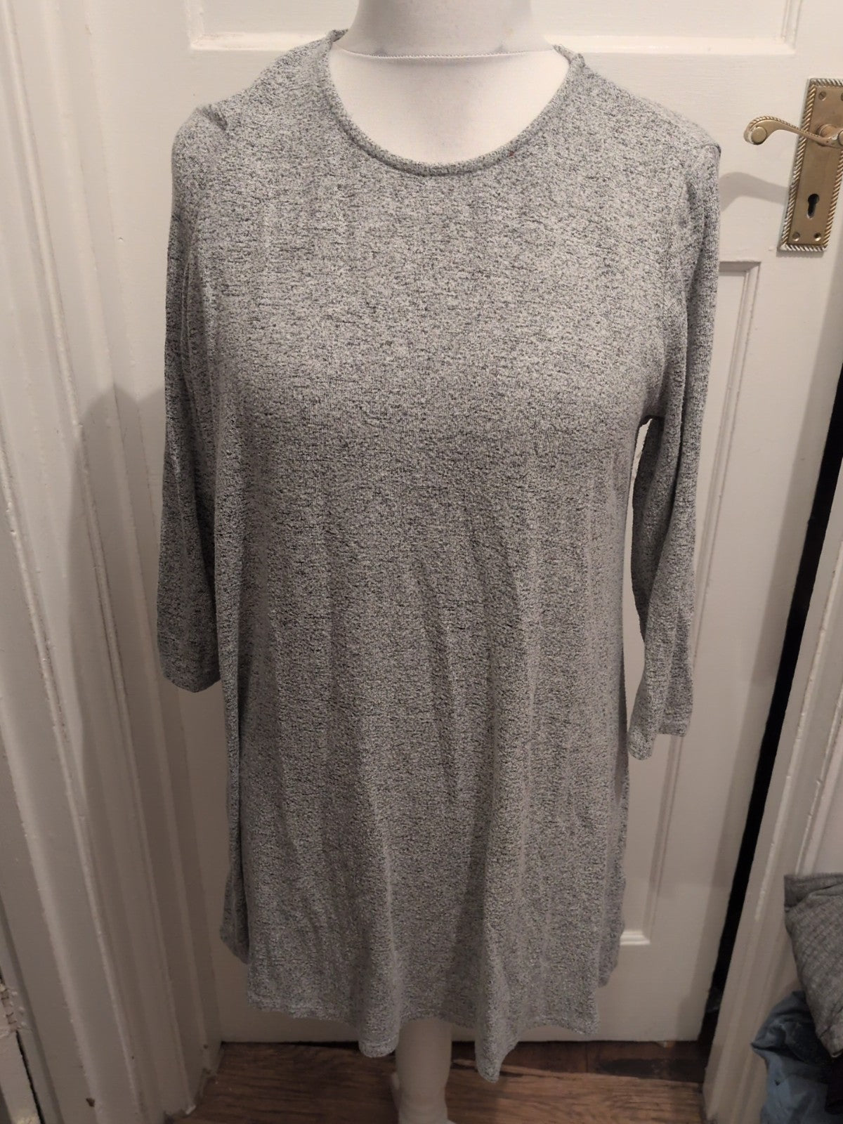 TU 16 Grey Flecked Long Sleeve Blouse