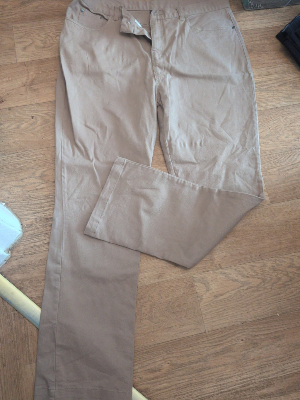Cotton Traders 40" Beige Brown Straight Leg Jeans