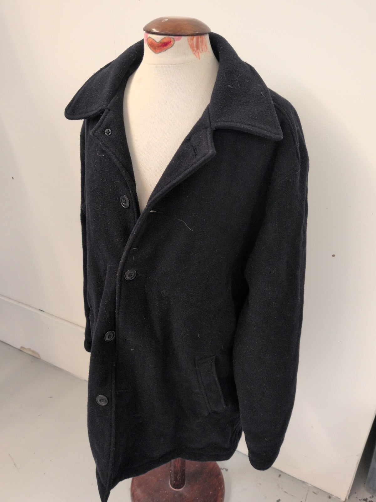 Gap Medium Black Buttoned Coat