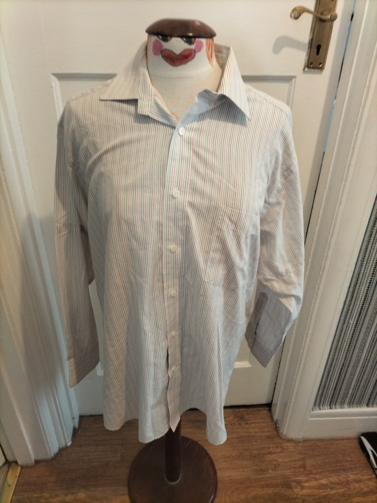 Mens Van Heusen 16" Non Iron Striped Shirt