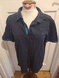 Mens Fred Perry Size Large Black Short Sleeved Polo Shirt