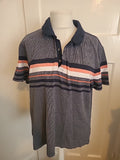 Mens Limited Edition Size XL Grey Fleck With Orange Short Sleeved Polo